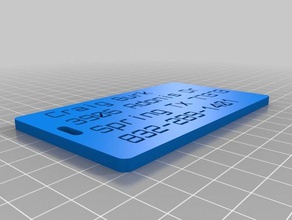 my customized customizer version luggage label phone number organization 3d print model - Mito3D