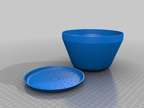 medium round flower pot other garden 3d print model - Mito3D