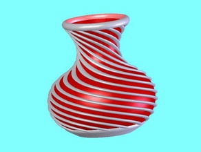 spirale vase 1 décor 3d print model - Mito3D