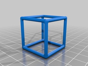 wireframe cubo per la matematica art i dadi geometria primitivo forma piazza 3d print model - Mito3D
