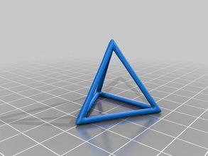 wireframe triangle math art dice geometry jewelry primitive pyramid tetrahedron 3d print model - Mito3D