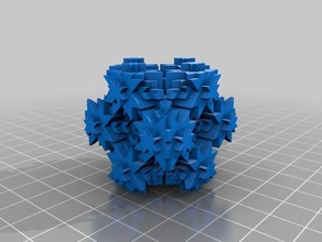 fratale geometrie pk7 matematik sanat 3d fraktal mb3d yıldız 3d print model - Mito3D