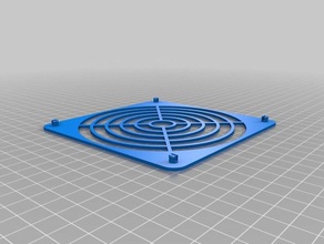 my customized screwless pin-mount fan grill electronics 3d print model - Mito3D