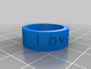 iloveyousize8 les anneaux personnalisé 3d print model - Mito3D