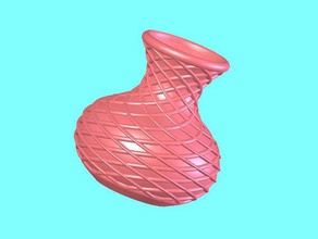 spirale vase 2 solide décor 3d print model - Mito3D