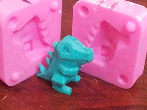 low poly totodile moule les créatures lowpoly oogoo ooogoo pokemon 3d print model - Mito3D