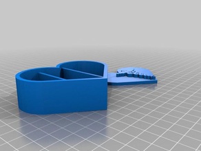 heart shaped pill holder organization 3d print model - Mito3D
