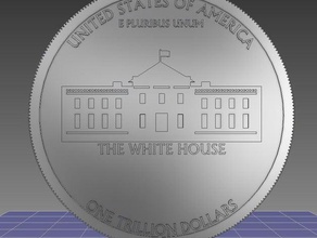 platina de trilhões dólares moeda moedas emblemas obama 3d print model - Mito3D