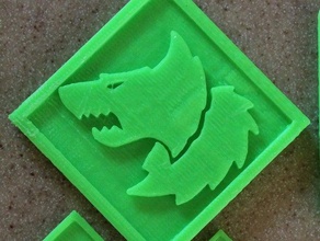 abstract wolf head 2d extrusion useful stamp other 3d objects hobby 40k coat arms dog hereldry icon logo space space dog space dogs space wolf space wolves symbol wargame wargaming warhammer