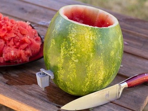 household hackers watermelon dispenser supplies juice tap watermelons 3d print model - Mito3D