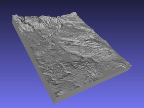 yellowstone falls learning geodesy geography maps raised relief topographical topography 3d print model - Mito3D