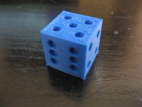 6 lados dados 1 em cubos 6-face grandes jogos 3d print model - Mito3D