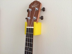 ukulele wall mount organization 3d print model - Mito3D