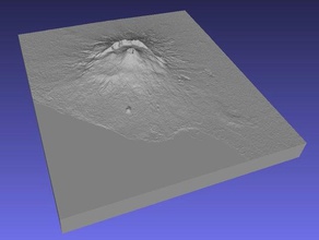 mount vesuvius italy learning geodesy geography raised relief topographical topography 3d print model - Mito3D