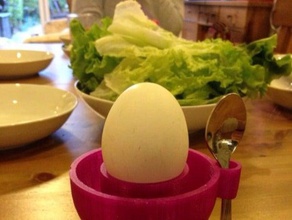 egg cup eggshell holder spoon kitchen dining egemen ertem mess ultimaker 3d print model - Mito3D