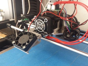 rigidbot easy print cooling fan mount single extruder 3d printer accessories 3d print model - Mito3D