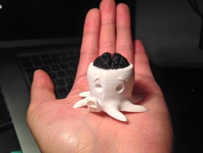 cute octopus ausgesetzt Gehirn Tiere mashup - remix 3d print model - Mito3D