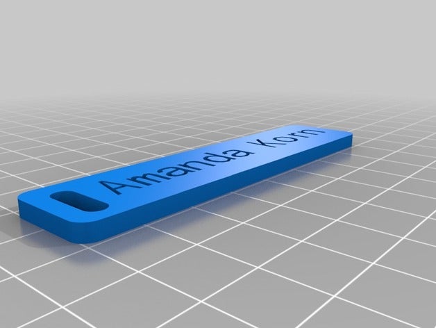 amanda name tag organization customized 3D print model - Mito3D