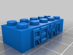 remko meu personalizadas de lego bloco necklacekeychain construção brinquedos 3d print model - Mito3D