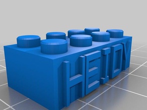 heidy meu personalizadas de lego bloco necklacekeychain construção brinquedos 3d print model - Mito3D