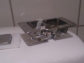 toilet flusher bracket bathroom porsgrund 3d print model - Mito3D