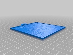 charlie urso lithopane 2d a arte personalizado 3d print model - Mito3D