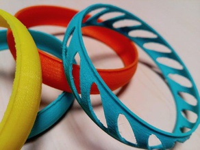 bracelet ellipse bracelets 3d print model - Mito3D