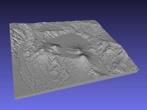 il lago di atitlan, guatemala apprendimento Mappa in 3d geodesia la geografia geologia sollevato soccorso topografico topografia 3d print model - Mito3D