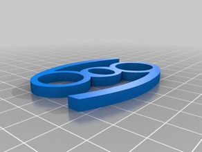 Krebs Anhänger Schlüsselanhänger Astrologie Halskette symbol zodiac 3d print model - Mito3D