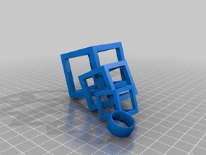birbirine Kare küpe takı 3d print model - Mito3D