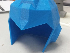 low poly rockman megaman helmet toys games polygon 3d print model - Mito3D