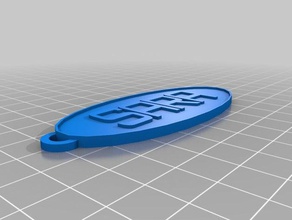 mis personalizado llavero oval sara 2 llaveros 3d print model - Mito3D