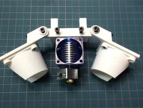 bowden e3d v6 mount fans printer extruders 40mm fan e3dv6 hotend rigidbot 3d print model - Mito3D
