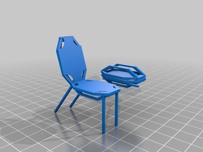 folding shell chair other 3d print model - Mito3D