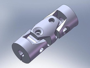 cnc 3d printer coupling universal joint parts double cardan experiment upgrade part model 3d print model - Mito3D