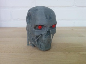 t-800 terminator cranio a doppia estrusione modello robot 3d print model - Mito3D