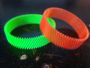 customizable rib function bracelet bracelets 3dhubs customizer jewelry trig trigonometry 3d print model - Mito3D