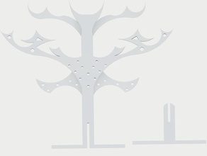 joya árbol accesorios aretes la moda 3d print model - Mito3D