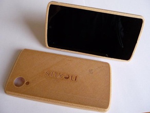 nexus 5 case wood filament mobile phone iphone 3d print model - Mito3D