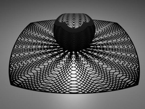 stereografik projeksiyon düz matematiksel fonksiyonlar 2 sanat 3d print model - Mito3D