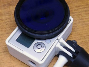 52mm filter adapter gopro hero 3 bare lens camera 3d print model - Mito3D