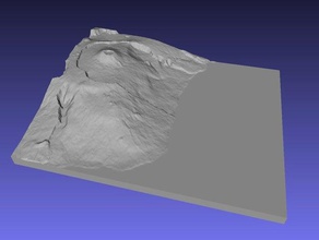 piton fournaise reunion island indian ocean learning 3d topo geodesy geography raised relief topographical topography 3d print model - Mito3D