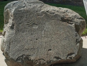 prehistoric prayer rock scans replicas archaeology history museum native americans petroglyphs pettigrew home stone sioux falls south dakota 3d print model - Mito3D