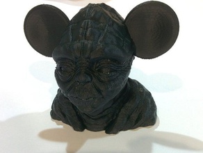 yoda ratón criaturas mickey mouse 3d print model - Mito3D