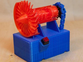 jet engine model motor drive mechanical toys 3d print model - Mito3D