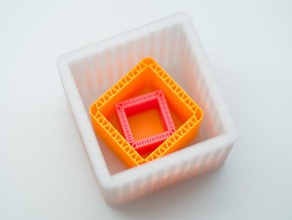 customizable corrugated box organization anti warp cube customizer parametric resistant 3d print model - Mito3D