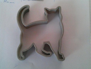 cat cookie cutter kitchen dining baking 3d print model - Mito3D