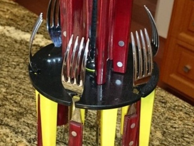 conjunto de talheres titular a cozinha jantar garfo faca 3D print model - Mito3D