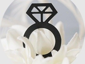 anillo de diamante anillos 3d print model - Mito3D