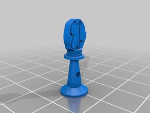 el peça de xadrez 3d print model - Mito3D